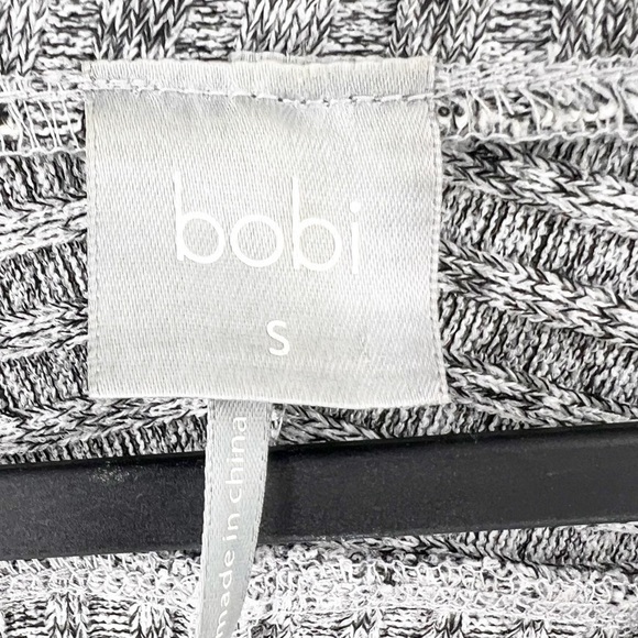 ✅ BOBI Heathered GREY Rib V-Neck Long Sleeve TUNIC SIZE SMALL - Picture 4 of 7